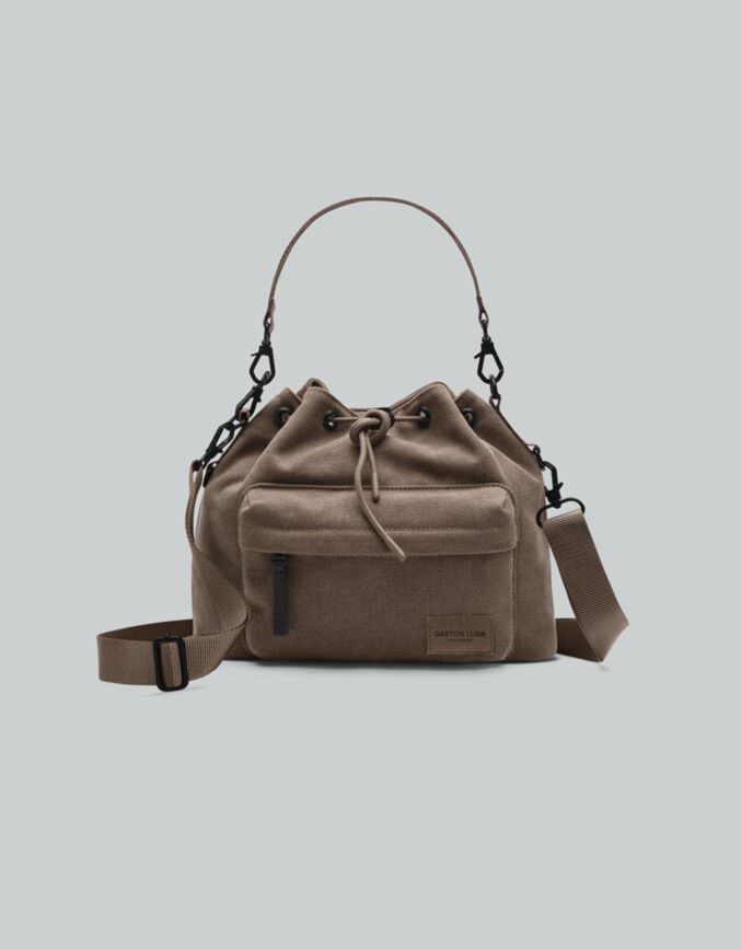 Spläsh 버킷 크로스바디 – 위브 (브라운 + 그린) Dusty Brown