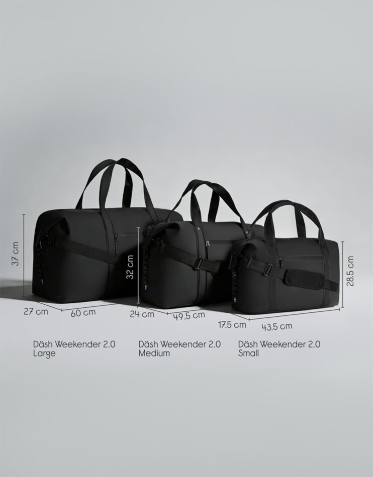 Däsh Weekender 2.0 Large - Black | Waterproof Travel Duffel
