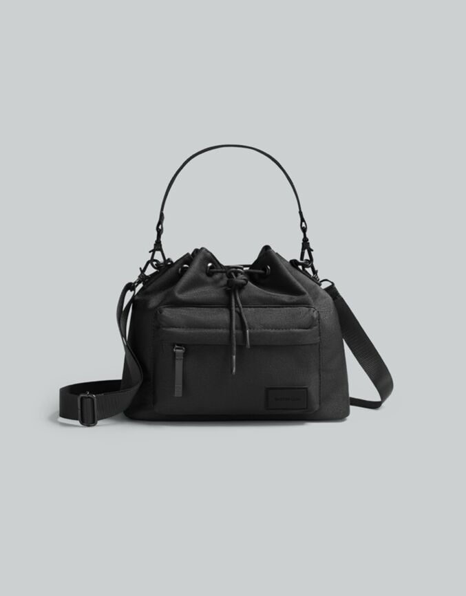 Spläsh Bucket Crossbody Weave Black