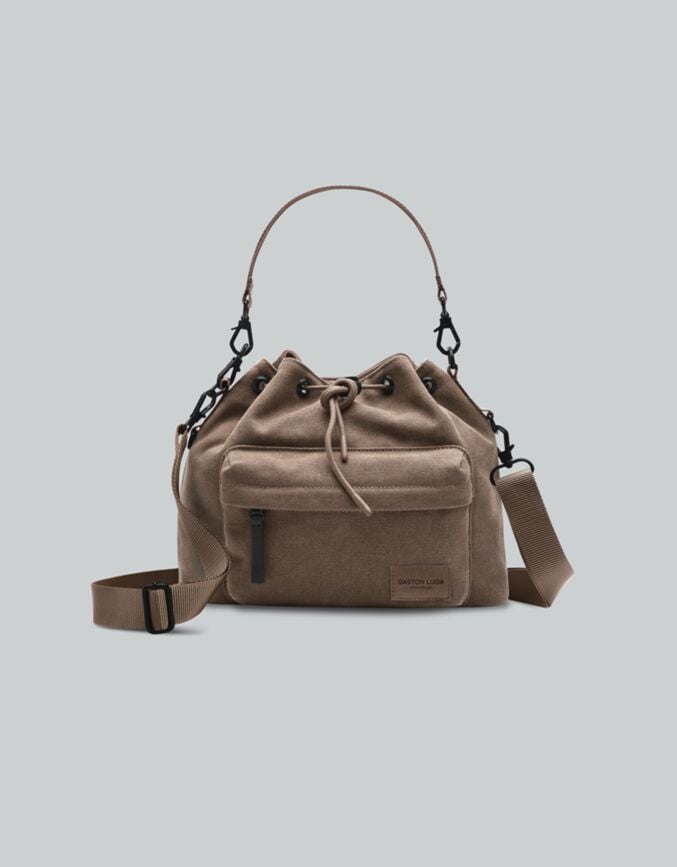Spläsh Bucket Crossbody Weave Dusty Brown