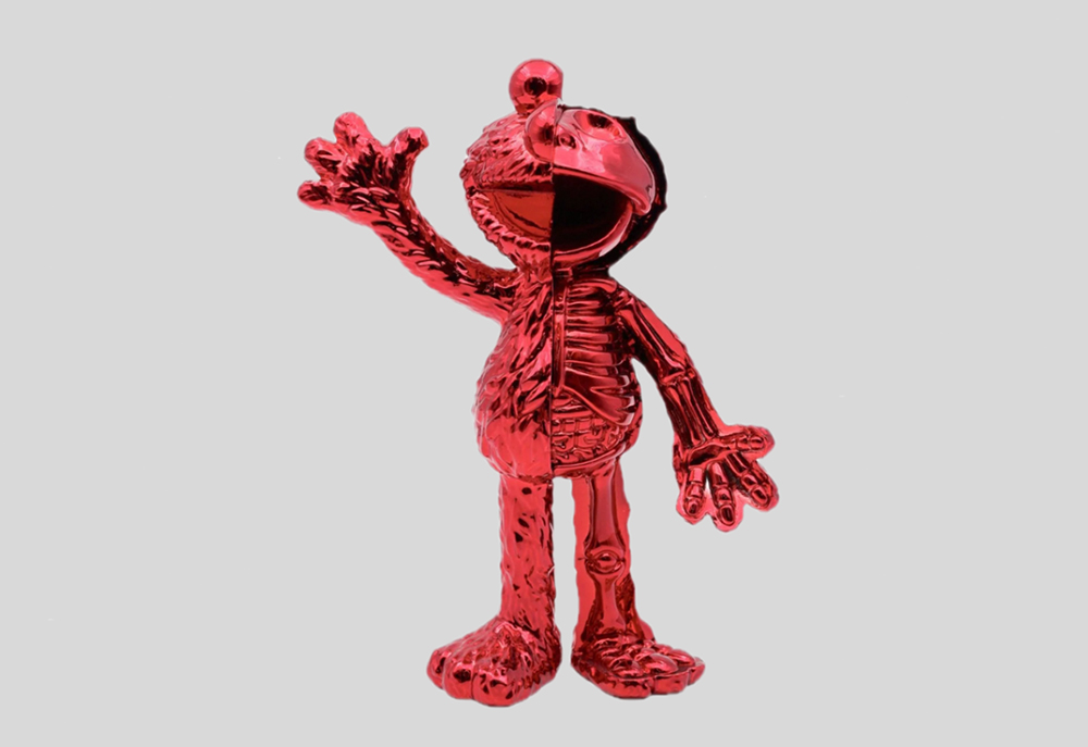 Jason Freeny XXRAY Plus x Mighty Jaxx Elmo (Chrome Red Edition)