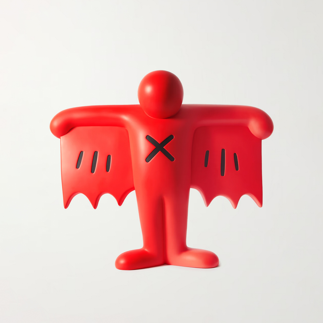 Medicom Keith Haring Flying Devil Statue Red