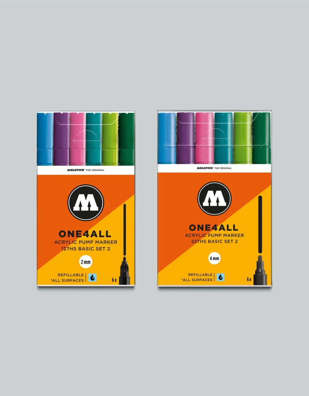 Molotow : One4All : 127HS : Acrylic Marker : Basic Set 3 : 10 Colors