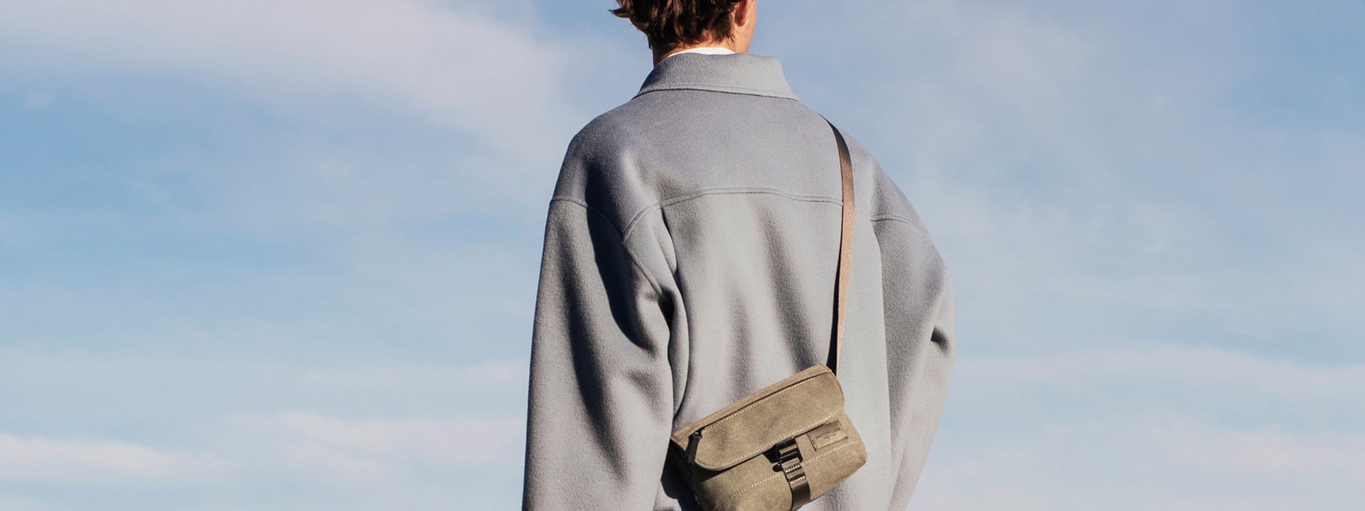 weave cross body on a model